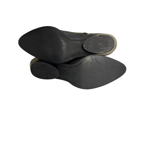 Sarto by Franco Sarto Black Leather Asti Ankle Boots Size 8.5 Pointed Toe - Picture 4 of 8